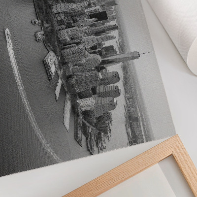 Poster kunstdruck Modernes Panorama der Wolkenkratzer der Stadt