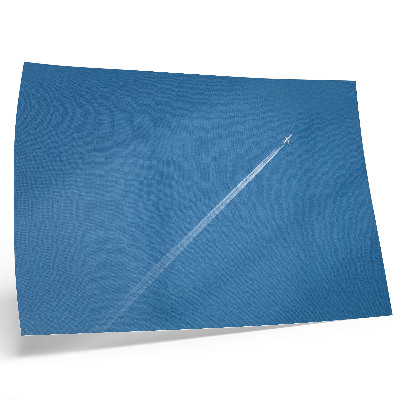 Poster kunstdruck Flugzeug vor blauem Himmel, dynamische Atmosphäre