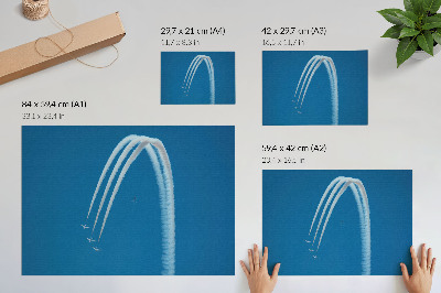 Kunstdruck poster Flugzeugformation vor der Himmelsdynamik