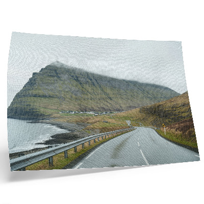 Poster kunstdruck Bergstraße, geheimnisvoller Nebel, Raum
