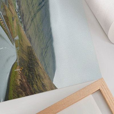 Poster kunstdruck Bergstraße, geheimnisvoller Nebel, Raum