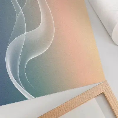 Kunstdruck Poster pastellfarbene Wellen mit subtiler Eleganz für mehr Harmonie