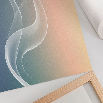 Poster kunstdruck Pastellfarbene Wellen, subtile Eleganz, Harmonie
