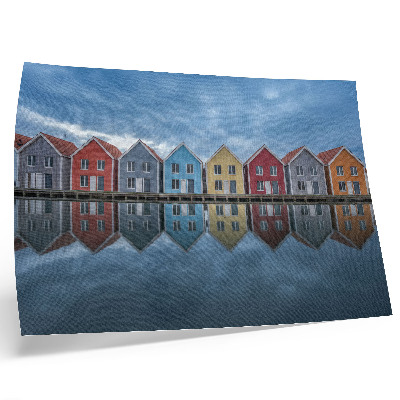 Kunstdruck poster Bunte Häuser im modernen Stil, Symmetrie