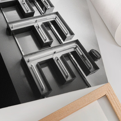 Poster kunstdruck Neonfarbener minimalistischer Rahmen im urbanen Stil