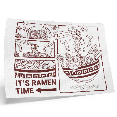 Kunstdruck poster Ramen im Comic-Stil mit Dampf