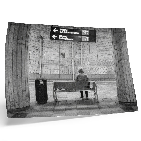 Poster Minimalistischer urbaner Raum, graue Moderne