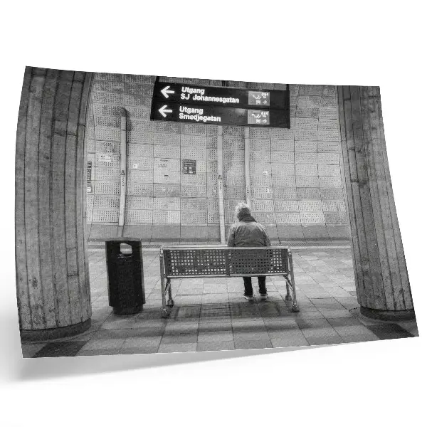 Poster minimalistischer urbaner Raum in moderner grauer Optik