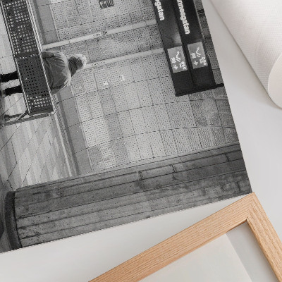 Poster Minimalistischer urbaner Raum, graue Moderne