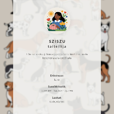 Poster Lustige Illustrationen eines Affen beim Fressen, Spielen und Schlafen