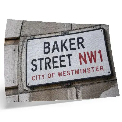 Baker Street Westminster Straßenschild als Kunstdruck Poster