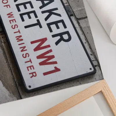 Baker Street Westminster Straßenschild als Kunstdruck Poster