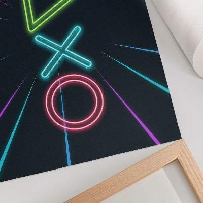 Kunstdruck poster Neonformen, dynamische Farben, futuristisch