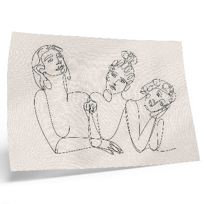 Poster Schwarz-Weiß-Linien, Feinheit, Intimität der Figuren