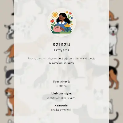 Kunstdruck mit lustigen Katzenillustrationen süß und humorvoll gestaltet