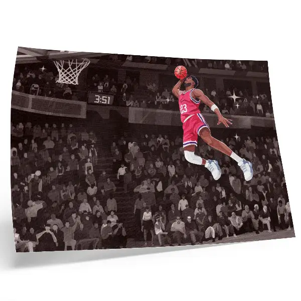 Sportdynamik Illustration mit kontrastierenden Farben als Poster
