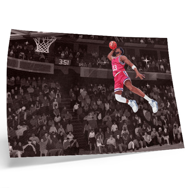 Poster Sportdynamik – Illustration mit kontrastierenden Farben
