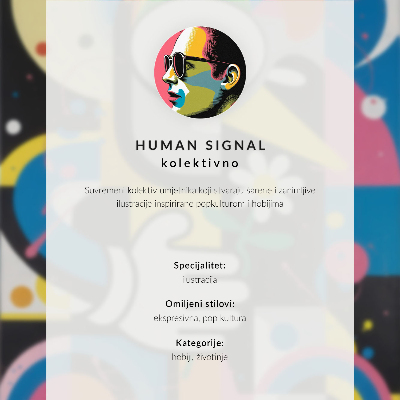 Poster Sportdynamik – Illustration mit kontrastierenden Farben