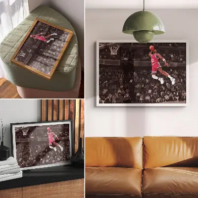 Sportdynamik Illustration mit kontrastierenden Farben als Poster
