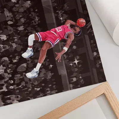 Sportdynamik Illustration mit kontrastierenden Farben als Poster