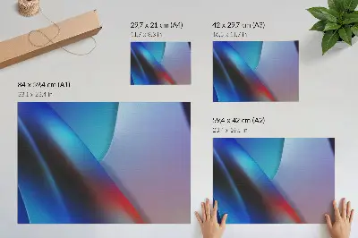 Kunstdruck Poster mit tiefblauen und violetten Tönen sowie verschwommenen Übergängen