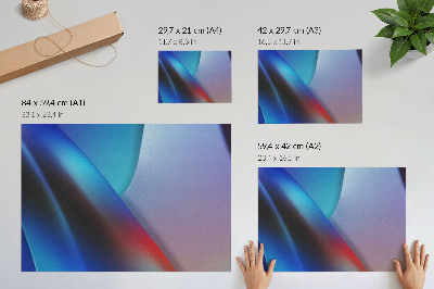 Poster kunstdruck Tiefblaue und violette Töne, verschwommene Übergänge