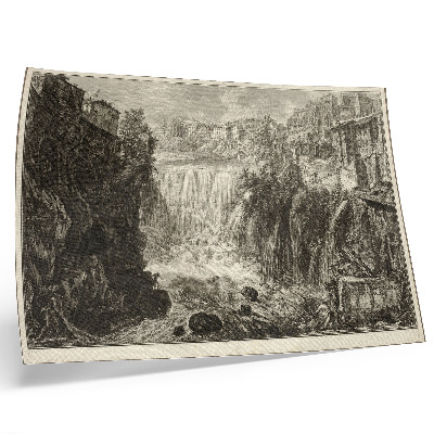 Poster kunstdruck Blick auf die große Kaskade am Tivoli, aus „Ansichten von Rom“ von Giovanni Battista Piranesi