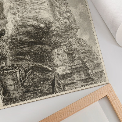 Poster kunstdruck Blick auf die große Kaskade am Tivoli, aus „Ansichten von Rom“ von Giovanni Battista Piranesi