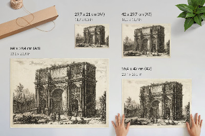 Kunstdruck poster Ansicht des Konstantinsbogens aus Giovanni Battista Piranesis „Ansichten von Rom“