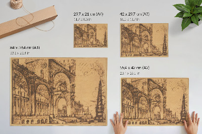 Poster Fantasie einer großartigen Triumphkunst (1765) von Giovanni Battista Piranesi