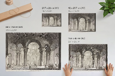 Kunstdruck poster Innenansicht des Grabmals der Heiligen Konstanze
