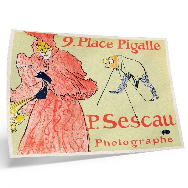 Kunstdruck Le Photographe Sescau von Henri de Toulouse-Lautrec hochauflösendes Poster (1894)