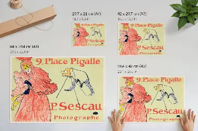 Kunstdruck Le Photographe Sescau von Henri de Toulouse-Lautrec hochauflösendes Poster (1894)