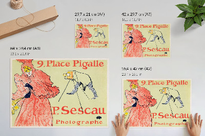 Poster kunstdruck Le Photographe Sescau (1894), hochauflösender Druck von Henri de Toulouse-Lautrec