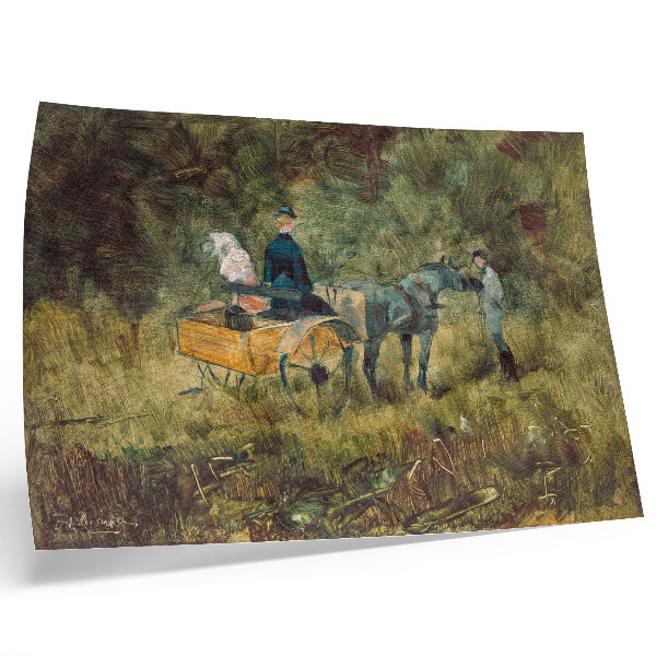 Kunstdruck poster Die Falle (1880), hochauflösendes Gemälde von Henri de Toulouse-Lautrec