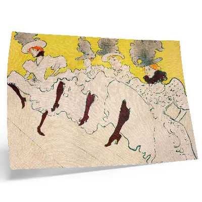 Poster mit dem Kunstwerk Die Truppe von Mademoiselle Eglantine von Henri de Toulouse-Lautrec als hochauflösender Druck