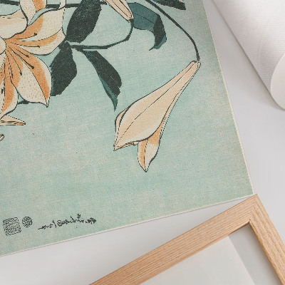 Kunstdruck poster Lilien (ca. 1833–1834) in hoher Auflösung von Katsushika Hokusai
