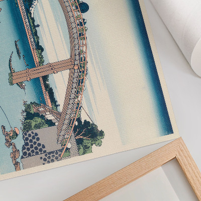 Poster kunstdruck Blick unter der Mannenbashi-Brücke in Fukagawa, 1985, von Katsushika Hokusai