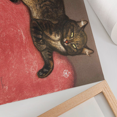 Kunstdruck poster L'Hiver Chat sur un Coussin (1909) Chromolithographiedruck von Théophile Alexandre Steinlen