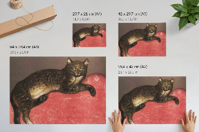 Kunstdruck poster L'Hiver Chat sur un Coussin (1909) Chromolithographiedruck von Théophile Alexandre Steinlen