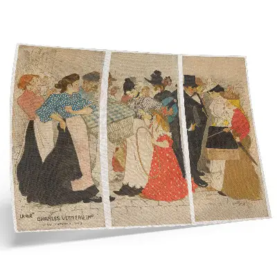 Poster Mensch auf der Straße (1896) von Théophile Alexandre Steinlen und Charles Verneau Kunstdruck