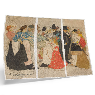 Poster Mensen op straat (1896) von Théophile Alexandre Steinlen und Charles Verneau