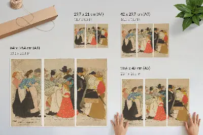 Poster Mensch auf der Straße (1896) von Théophile Alexandre Steinlen und Charles Verneau Kunstdruck