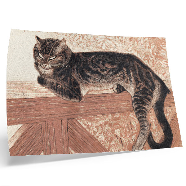 Poster kunstdruck Katze auf einer Balustrade von Théophile-Alexandre Pierre Steinlen