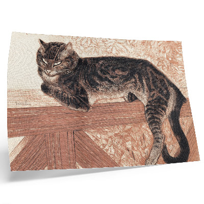 Poster kunstdruck Katze auf einer Balustrade von Théophile-Alexandre Pierre Steinlen