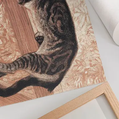 Kunstdruck Katze auf einer Balustrade von Théophile-Alexandre Steinlen als poster