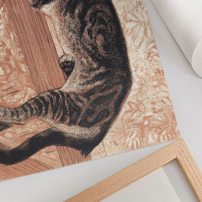 Poster kunstdruck Katze auf einer Balustrade von Théophile-Alexandre Pierre Steinlen