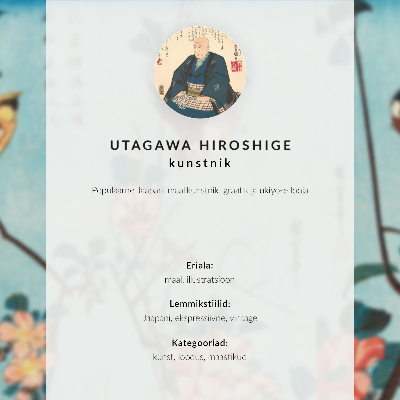 Poster Holzschnitt eines japanischen Kranichs (1826–1869)