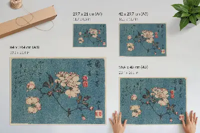 Holzschnitt von Utagawa Hiroshige kunstdruck als Nishiki-e mit Tusche und Farbe auf Papier