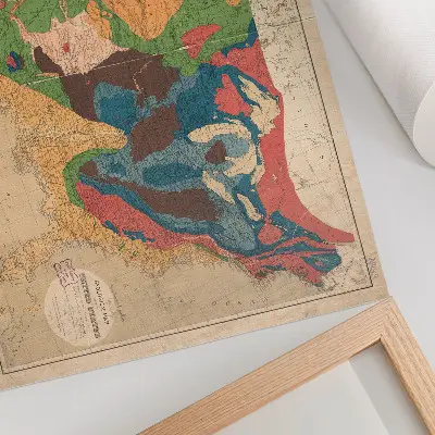 Geologische Karte der Vereinigten Staaten als Kunstdruck Poster